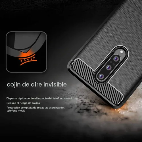 Vista 5 de Osophter Funda para Oneplus 8 [no compatible con Oneplus 8T], 1+8 funda protectora de goma TPU flexible de absorción de golpes para One Plus 8 Blcak