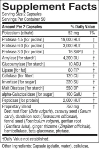 Vista 7 de Nature's Sunshine Proactazyme 100 Cápsulas