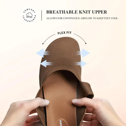 Vista 6 de DREAM PAIRS Zapatos planos Mary Jane de punta ancha para mujer Marrón