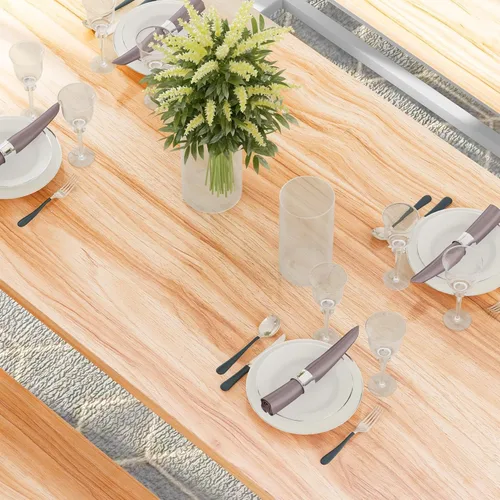 Vista 8 de Recaceik Juego de mesa de comedor beige de 47" para 4, juego de cocina de 3