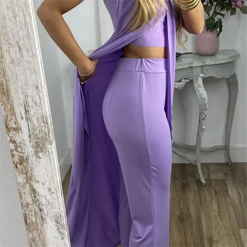 Vista 8 de KnjoFly Traje de mujer madura de jersey de 7 colores, traje de mujer madura Vivianhan, traje de jersey Vivianhan (azul, L)