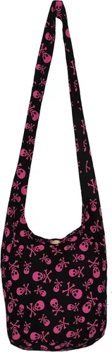 Vista 24 de Bolso cruzado estilo bohemio bohemio estilo hobo hippie gótico de 33 pulgadas, color negro