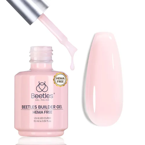 Vista 21 de Beetles - Gel constructor para uñas, 2 unidades de gel transparente 8 en 1 para ápice instantáneo, fortalecimiento y extensión, apto