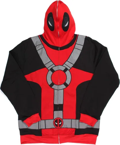 Vista 4 de Marvel Deadpool - Sudadera con capucha para hombre, Rojo