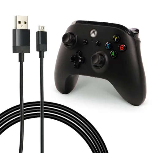 Vista 4 de Cable de carga para controlador Xbox One, cable de sincronización de datos micro USB 2.0 Play para PlayStation 4, controlador PS4 SlimPro, Samsung