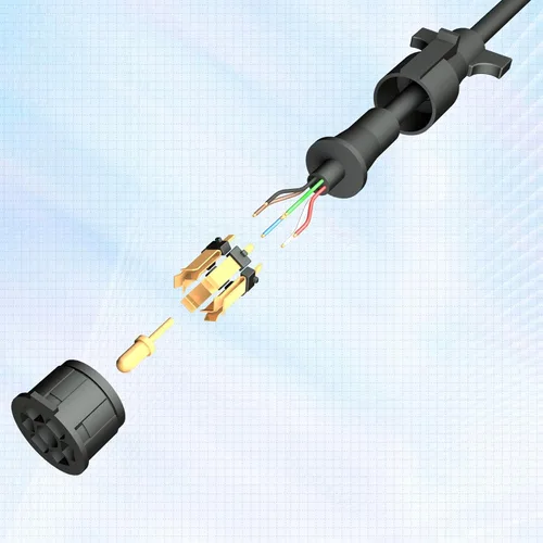 Vista 4 de Arnés de cableado de enchufe de remolque de 7 vías de 8 pies [Cable de alambre de remolque de 7 pines] [Control de freno y luz] [10-14AWG] Conector
