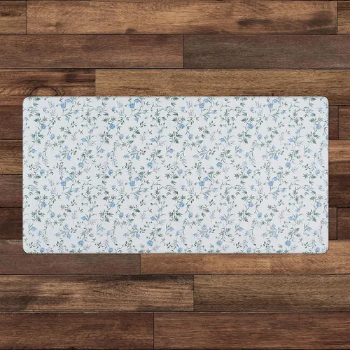 Vista 9 de Lucky Brand Tapete de bienestar impreso – Tapete de cocina acolchado cómodo – Fácil de limpiar – Antifatiga y antideslizante – 0.472 in Seda Floral