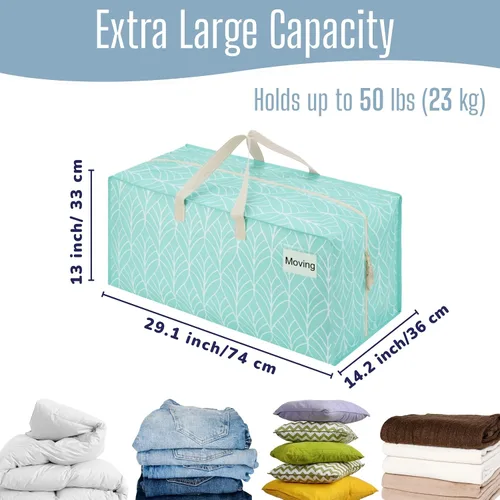 Vista 35 de VENO Paquete de 6 bolsas de mudanza resistentes con correas de mochila, cremalleras y asas, bolsas de embalaje extragrandes para artículos