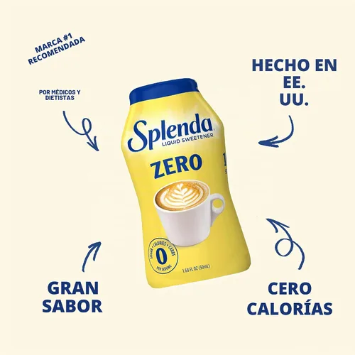Vista 5 de SPLENDA LIQUID - Gotas edulcorantes cero calorías, botella de 1.68 onzas (paquete de 3)