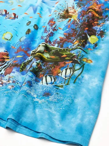 Vista 3 de Liquid Blue - Camiseta de arrecife tropical para hombre