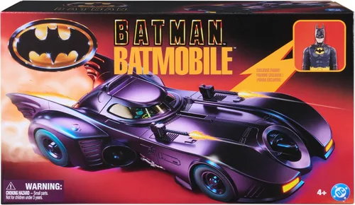 Vista 2 de DC Comics Batman '89 Batmobile & Batman - Juego de figuras de acción