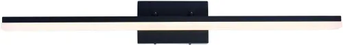 Vista 11 de mirrea Lámpara LED moderna de tocador de 24 pulgadas para iluminación de baño, regulable de 24 W, pintada en negro (blanco cálido, 3000 K)