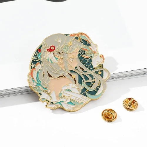 Vista 4 de Pines de anime Hanako Kun para inodoro, figuras de dibujos animados de manga TBHK, broches de solapa esmaltados Yashiro Nene Hanako-kun, Acero