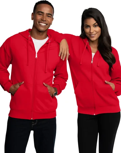 Vista 4 de Fruit of the Loom Eversoft Fleece Full Zip Hoodie Sweatshirt