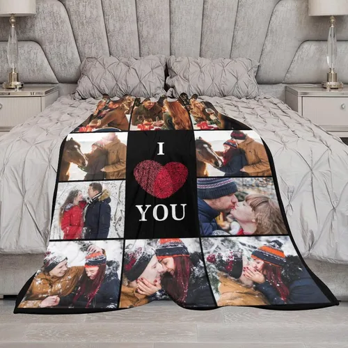 Vista 7 de Regalos personalizados de cumpleaños para el Día del Padre, para papá, abuelo, hombres, manta personalizada con fotos para mi papá, regalos de hija