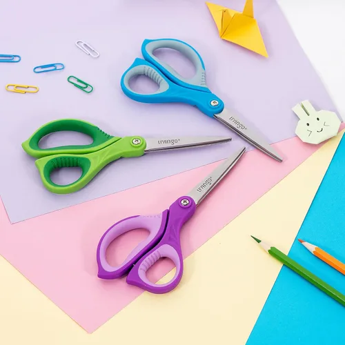 Vista 7 de LIVINGO Tijeras para niños 7" Tijeras de artesanía escolar punta puntiaguda