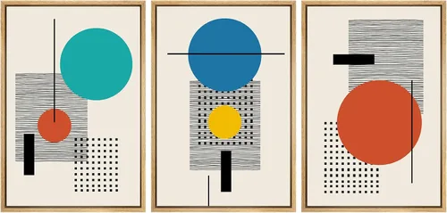 Vista 102 de SIGNWIN Lienzo enmarcado para pared, juego de arte abstracto de serenidad costera, ilustraciones abstractas junto al mar, arte moderno, decorativo
