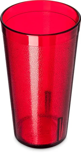 Vista 2 de Vasos de plástico Carlisle, apilables, resistentes a la rotura, sin BPA, 16 onza, Rubí