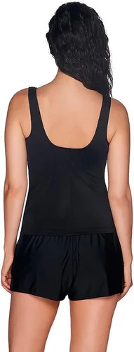 Vista 3 de Reebok Traje de baño deportivo de moda con ondas cósmicas y cuello redondo para mujer