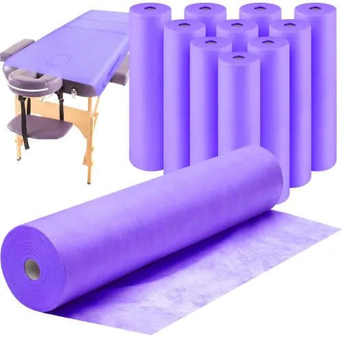 Vista 11 de Tudomro 1 rollo de sábanas desechables no tejidas cubiertas de papel para mesa de masaje, sábanas de masaje de tela no tejida, cubierta de cama