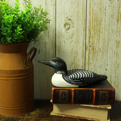 Vista 3 de CVHOMEDECO. Primitives - Estatuilla rústica con grabado a mano y madera pintada, acento decorativo, juego de 2
