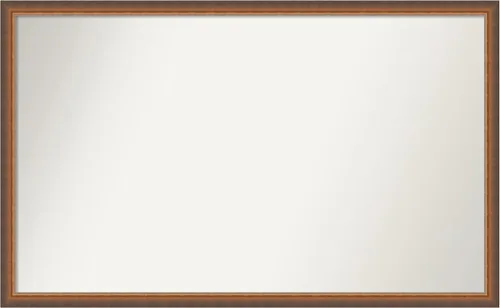 Vista 166 de Amanti Art Espejo de baño de bronce para sobre fregadero, 29 x 19 pulgadas, espejo rectangular de bronce antiguo, marco de madera tradicional