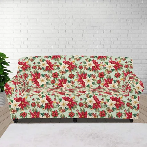 Vista 54 de Boatee Fundas de sofá de 1 pieza con diseño de copo de nieve azul, fundas elásticas para sofá, 1 cojín, protección de muebles, decoración para sala