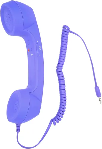 Vista 9 de Auricular retro de 3.5mm para teléfono celular Micrófono receptor para iPhone iPad teléfonos móviles smartphone (negro)