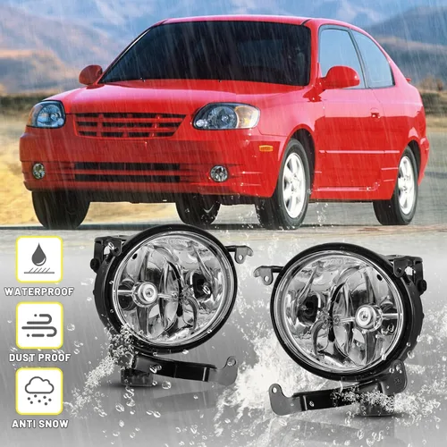 Vista 7 de Lámparas antiniebla compatibles con Hyundai Accent Driver Passenger 2003, 2004, 2005, 2006