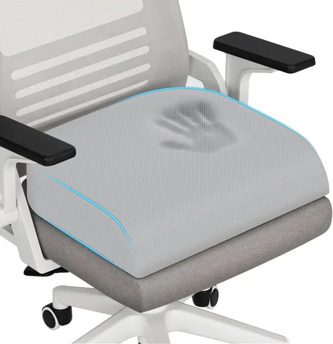 Vista 26 de TranquilRelax Cojín de asiento de espuma viscoelástica para silla de oficina, 3 pulgadas, color negro Medium-firm Support for Long Sitting