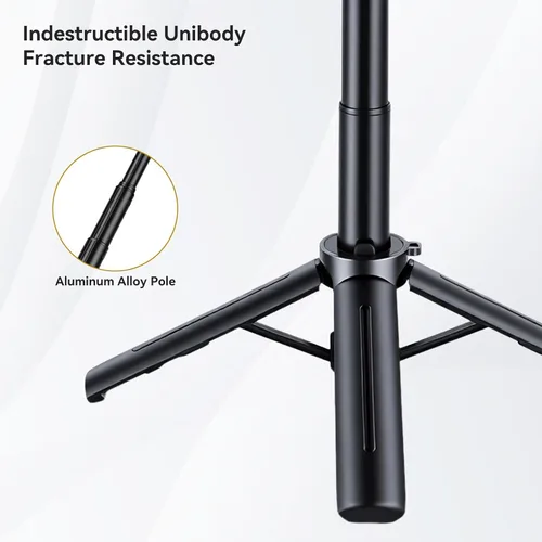 Vista 3 de UTEBIT Palo selfie de 18 pulgadas con control remoto inalámbrico, palo telescópico selfie extensible con control remoto Bluetooth, trípodes