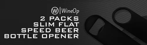 Vista 5 de WineOp - Paquete de 2 abridores de botellas de cerveza de velocidad plana para camareros, cocina, bar, restaurante, uso en fiesta en casa, acero