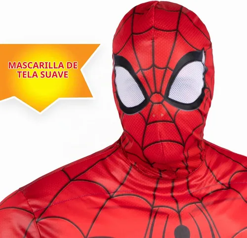 Vista 2 de Marvel - Disfraz de Spider-Man para adultos, disfraz de superhéroe de Spiderman para Halloween, con licencia