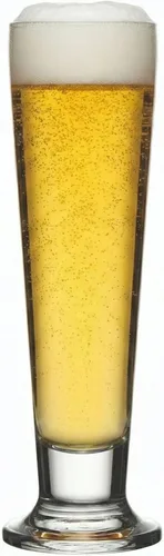 Vista 5 de Restaurantware Vaso de cerveza de 18 oz - Tallo, Pilsner - 3 1/2" x 3 1/2" x 8" - Caja de 12