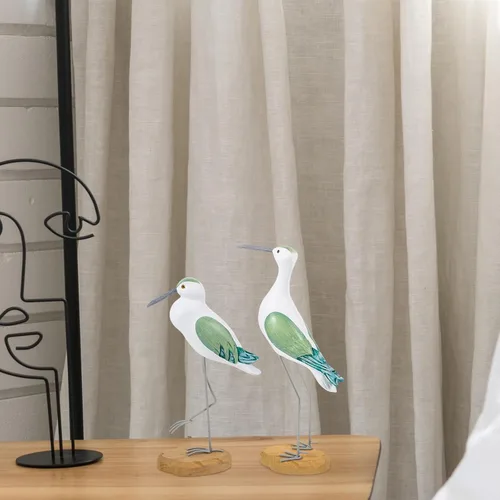 Vista 7 de HEALLILY 2 figuras de gaviota de jardín, estatua de pájaro de jardín, decoración de gaviota, figuras de pájaros, adornos para interiores