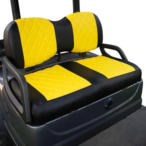 Vista 9 de NOKINS Juego de Fundas de Asiento de Diamante para Carrito de Golf, Compatible con Yamaha Drive/Drive 2 Asiento Frontal Estándar OEM, Funda
