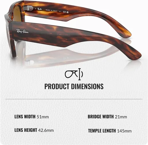 Vista 18 de Ray-Ban RB0840S MEGA WAYFARER Gafas de sol de forma cuadrada con kit oficial de gafas