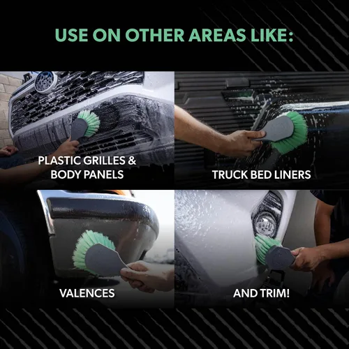 Vista 4 de Chemical Guys, Wheelie Wheel & Exterior Brush for Rims & Tires, Soft, Green