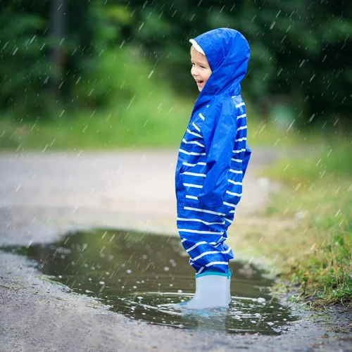 Vista 6 de Botas de lluvia para niños pequeños, botas impermeables para niños y niñas de 2 a 5 años