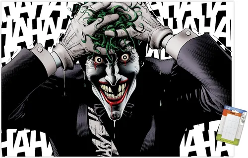 Vista 10 de Trends International DC Comics The Joker - Póster de pared loco, 14.725 x 22.375 pulgadas, versión enmarcada de madera de granero