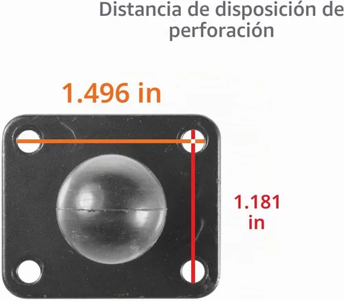 Vista 4 de iBOLT Placa adaptadora AMPS 25mm / 1" Metal Metal de 0.984 in