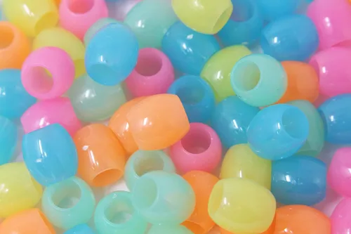 Vista 8 de Alrededor de 60 cuentas grandes de poni de alta calidad, pulseras de cuentas frescas, trenzas de pelo, manualidades para niños, plástico, mezcla