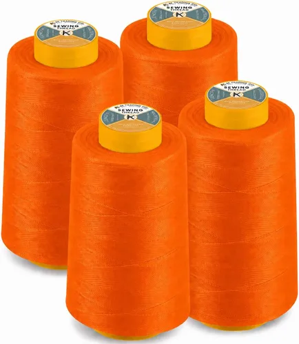 Vista 6 de AK Trading Paquete de 4 Conos de Hilo de Coser Multiusos Aqua (6000 Yardas Cada Uno) de Carretes de Hilo de Poliéster de Alta Resistencia a la Agua