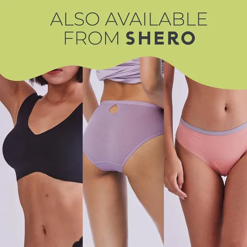 Vista 6 de Shero Lace Thong Period - Maternity, Postpartum Panties, and Moisture Control Underwear for Women & Teens - 1 & 3 Pack