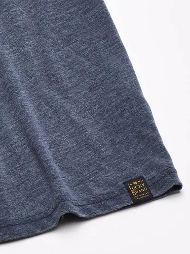 Vista 3 de Lucky Brand Venice Burnout - Camiseta de cuello con muesca y dos botones para hombre