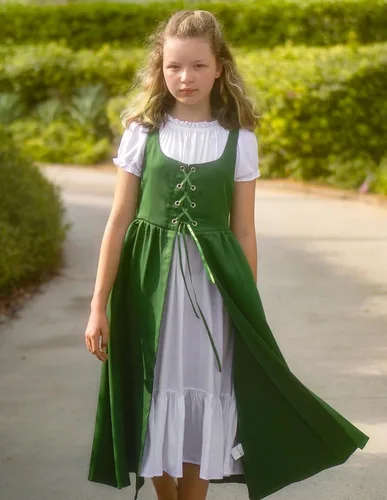 Vista 22 de Scarlet Darkness Vestido renacentista para niñas, disfraz de princesa medieval de dos piezas, 7-14 años