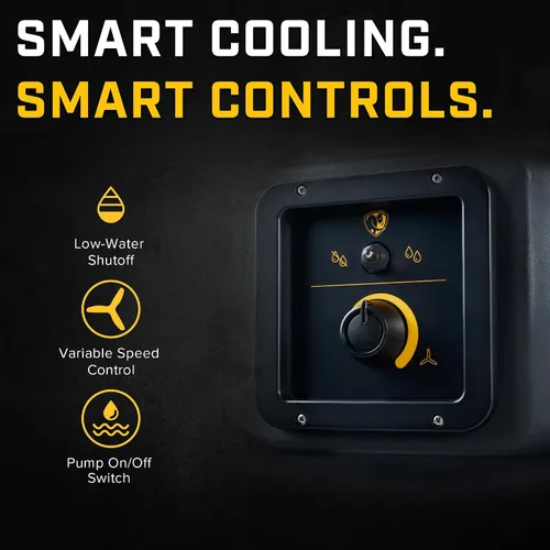 Vista 3 de Big Ass Fans - Cool-Space 350 - Enfriador evaporativo portátil para pantanos, uso en interiores y exteriores, capacidad de 16 galones, velocidad