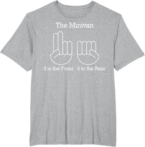 Vista 33 de The Minivan 2 In The Front 5 In The Rear Camiseta, Negro