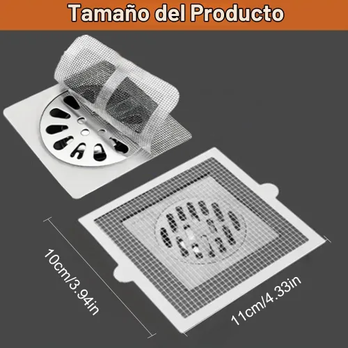 Vista 5 de Adhesivos desechables para drenaje de pelo, nueva actualización desechable para suelos y duchas, protector de drenaje de ducha de baño con cubierta