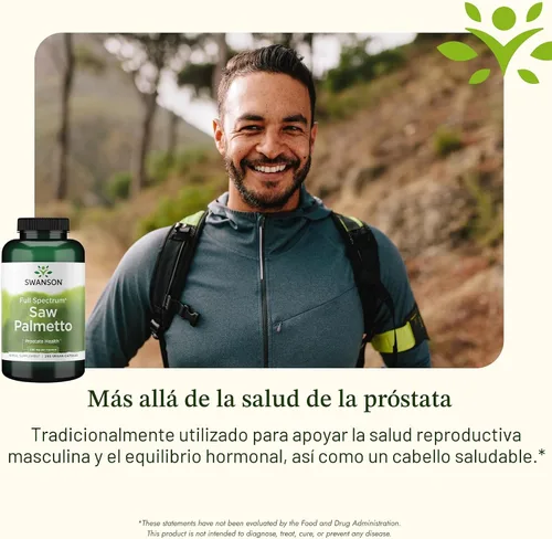 Vista 5 de Saw Palmetto 0.02 oz 250 cápsulas por Swanson Premium, SW910, 250, 1, 1